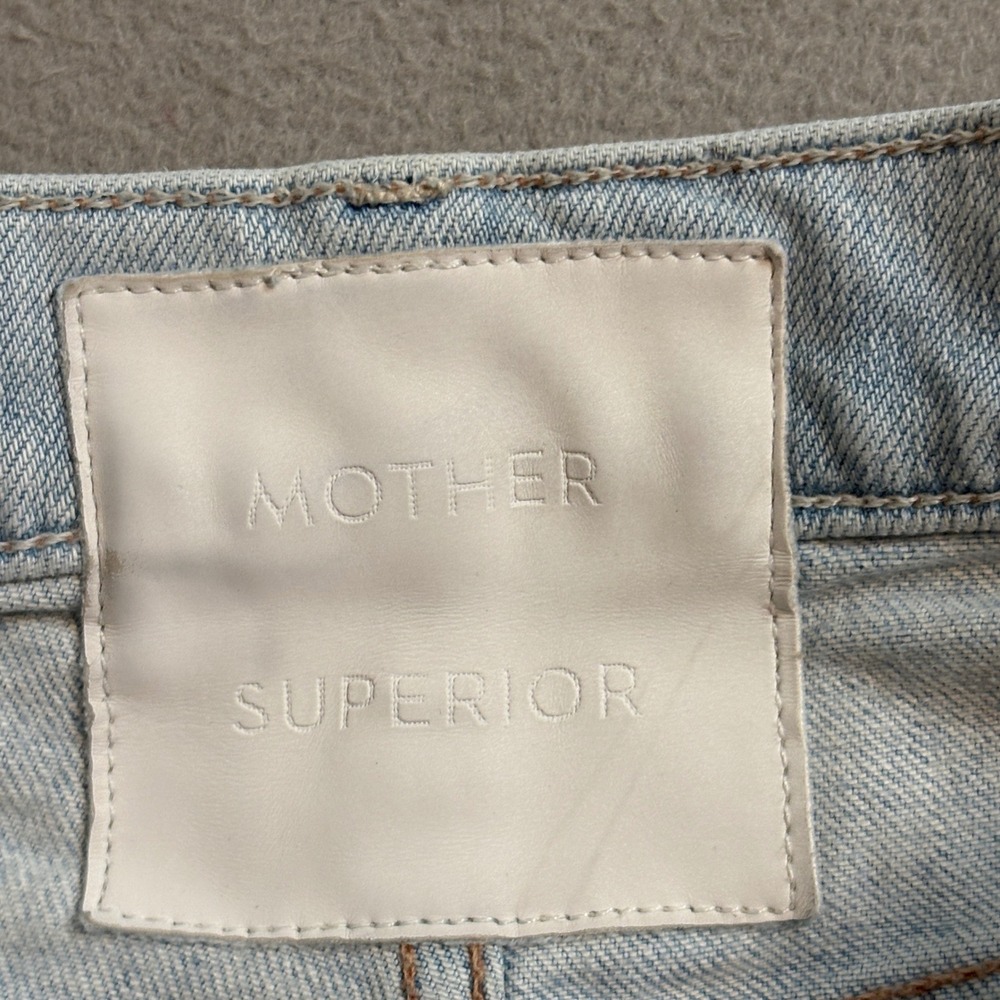 MOTHER The Huffy Flood Chew Wash Really Hella Hot Jeans Women's 26 Distressed - Picture 6 of 14